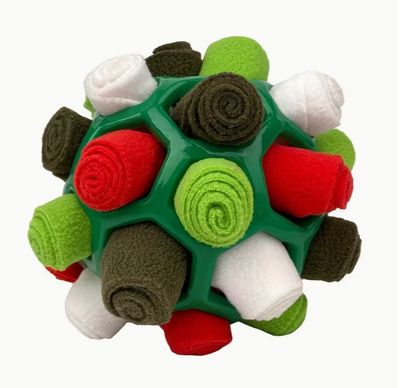 ​Schnüffelball iweich mit Fleecestreifen xmas grün