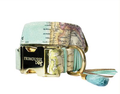 Frimousse Hundehalsband Baumwolle BOHO "Travel"