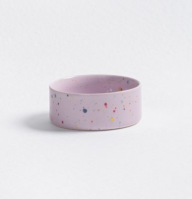 Hundenapf Keramik gebrannte Glasur lila