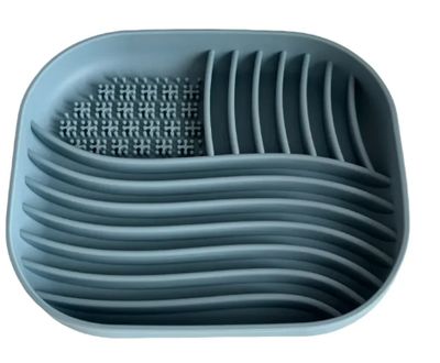 Schleckmatte Slowfeeder Flag eckig  blau