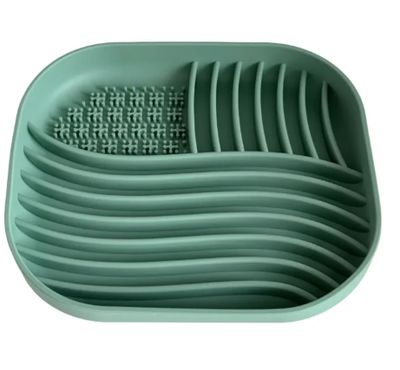 Schleckmatte Slowfeeder Flag eckig  grün