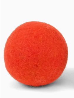 Filzball Hundespielzeug aus nachhaltiger Schurwolle orange