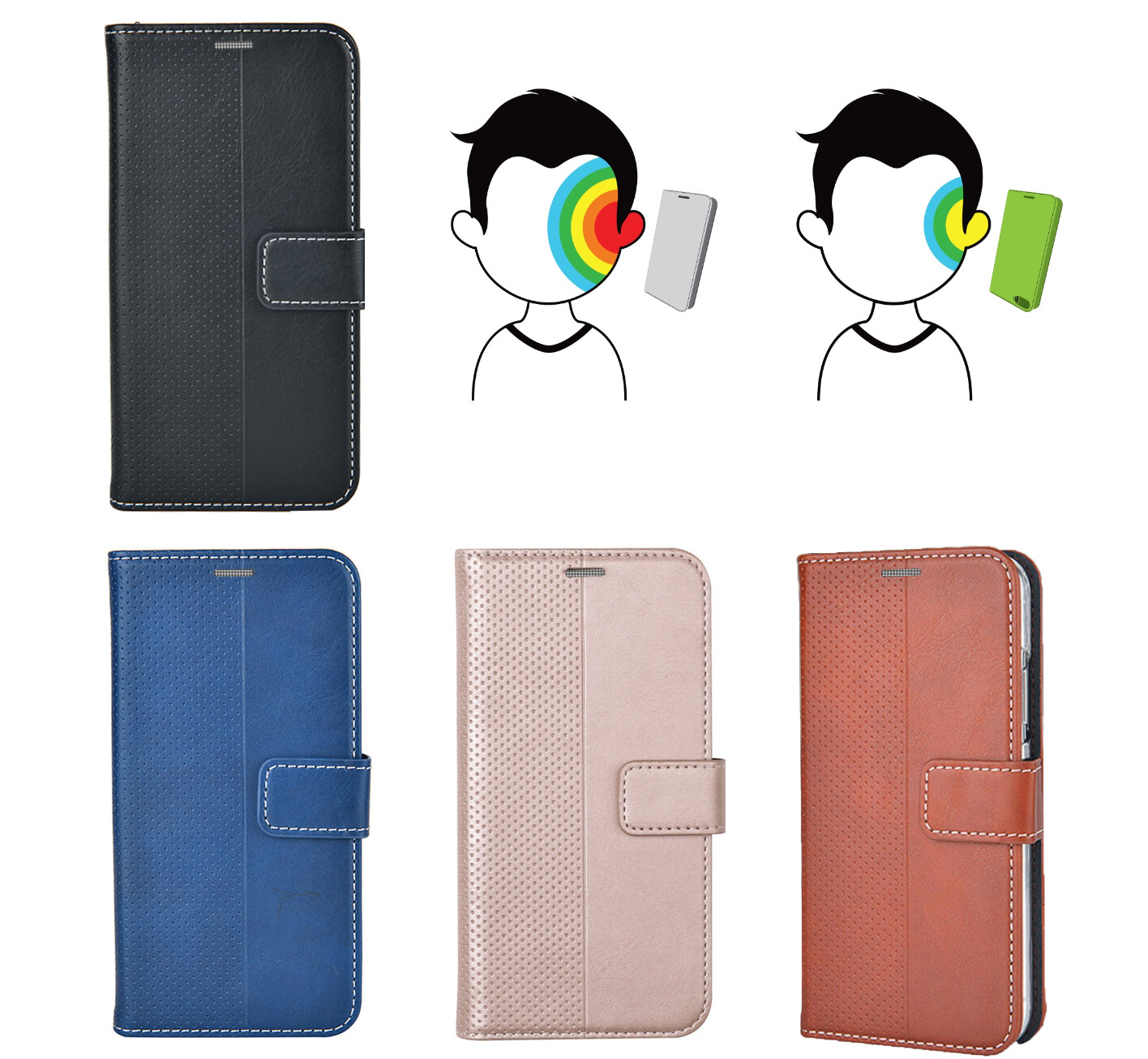 vest Anti Radiation Universal Wallet Phone Case - Fits Galaxy A32 / A11 / A21 / A52 & more