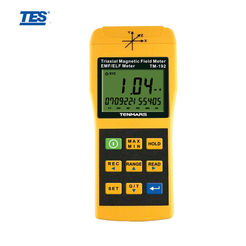 TM-192 3-Axis Electromagnetic Radiation Detectors Magnetic Field Meter Extremely Low Frequency (ELF) of 30 to 2000Hz