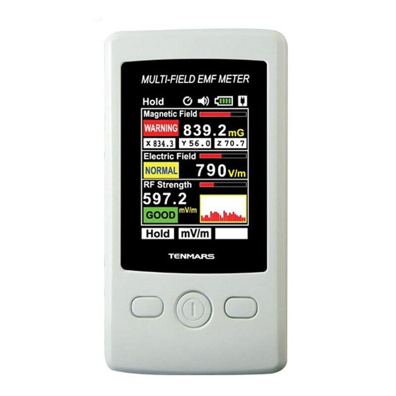 Multi-Field EMF Meter - (Gauss Magnetic, Electric, RF Field Strength Digital Electromagnetic Radiation Detector)