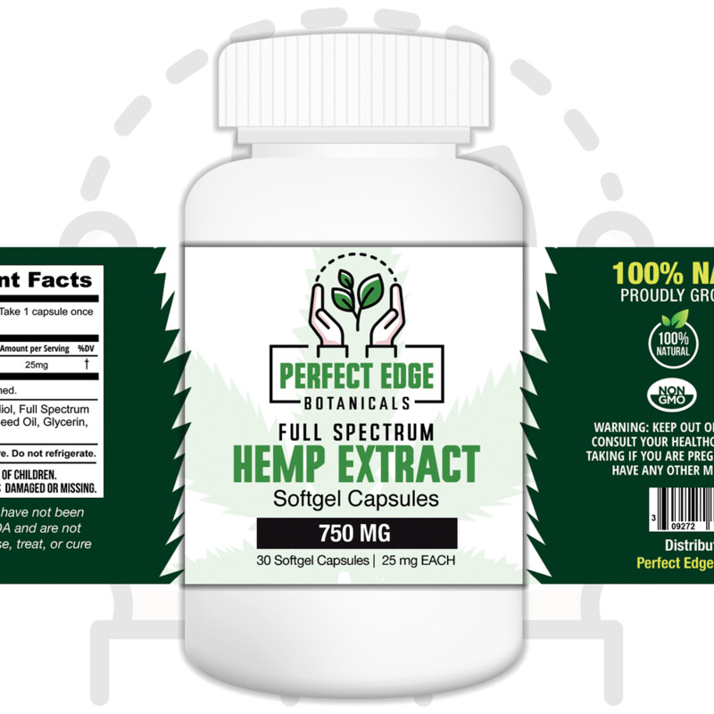 Hemp Extract Gelcaps 750mg