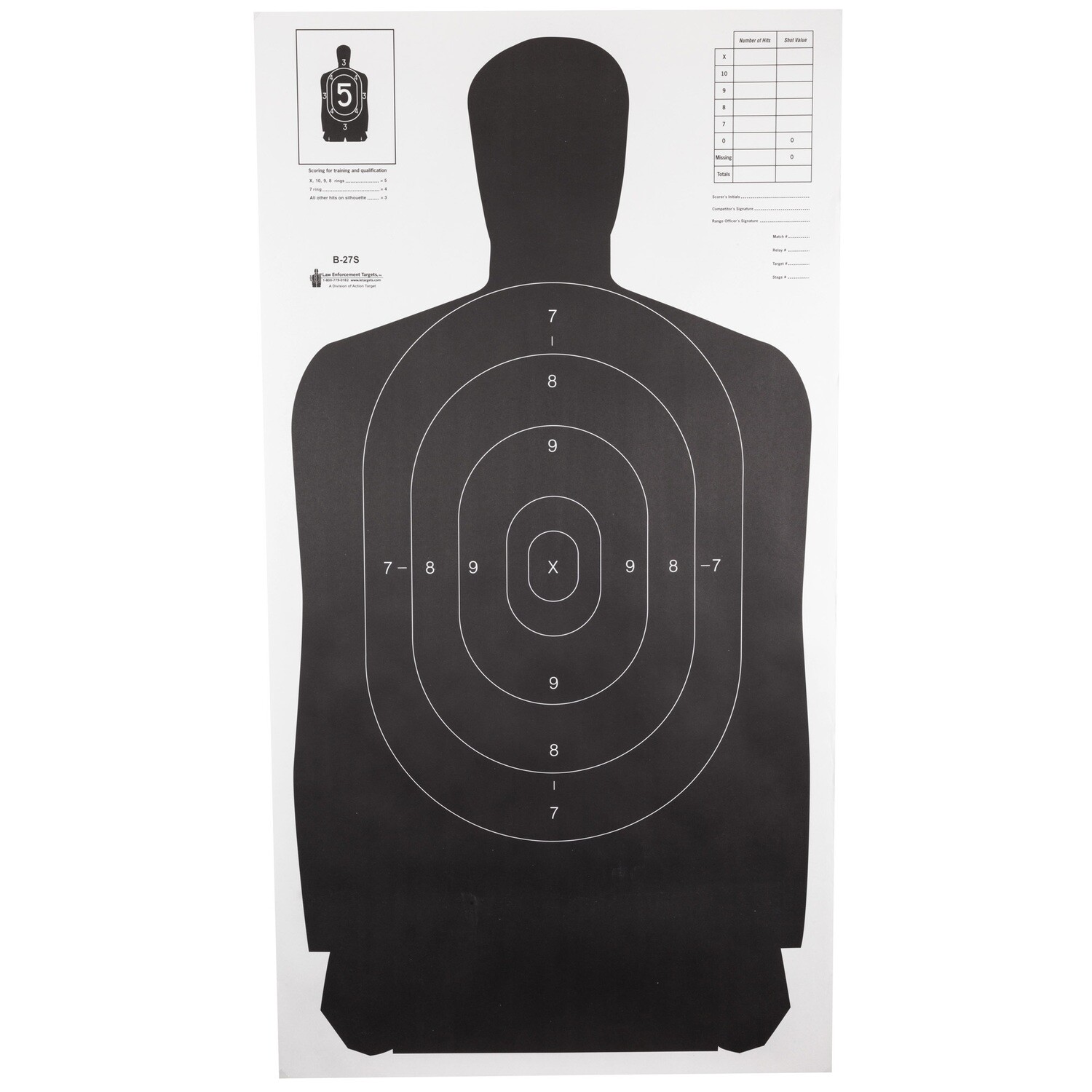 Action Tgt B27s 100pk, Color: Black