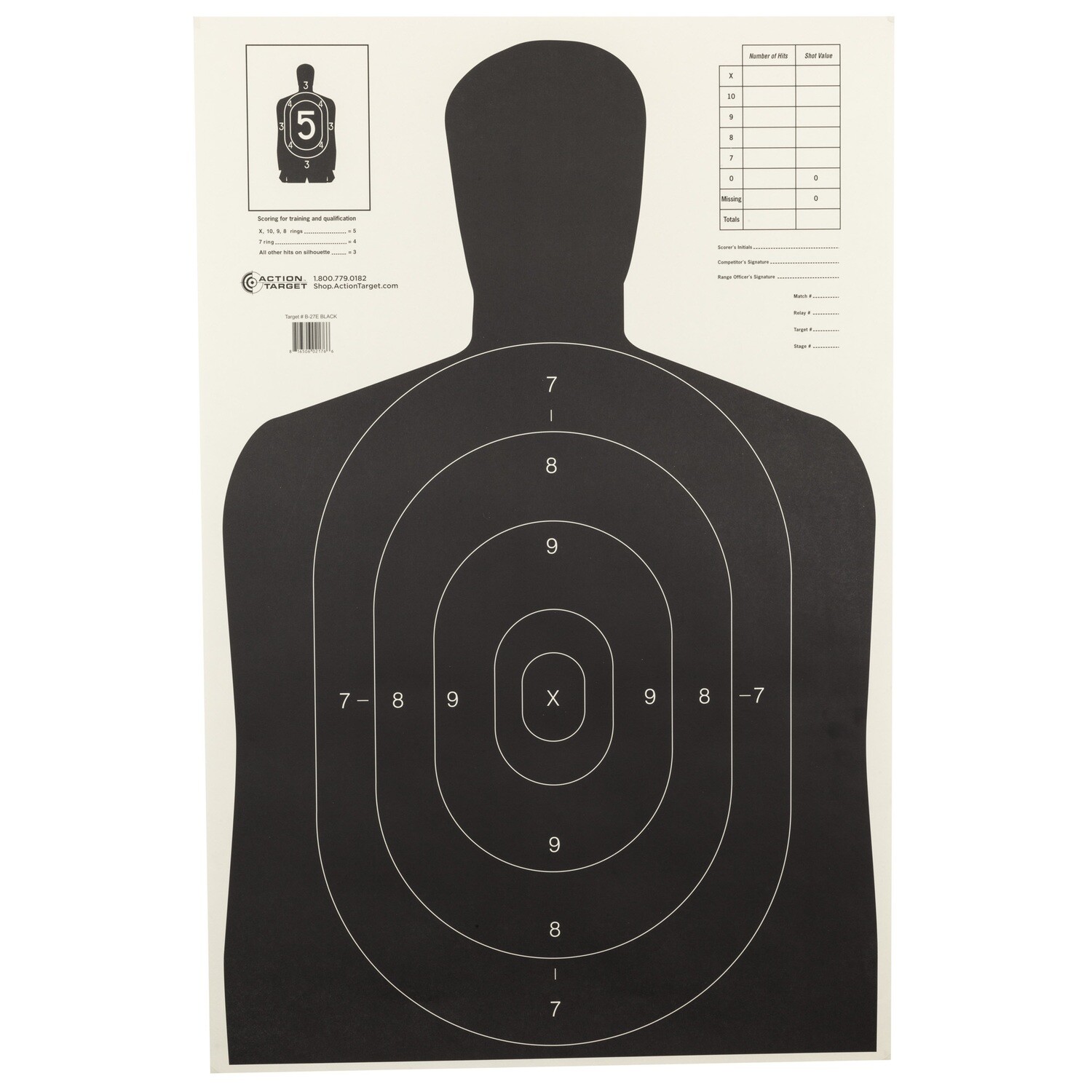 Action Tgt B27e 100pk, Model: Economy, Color: Black