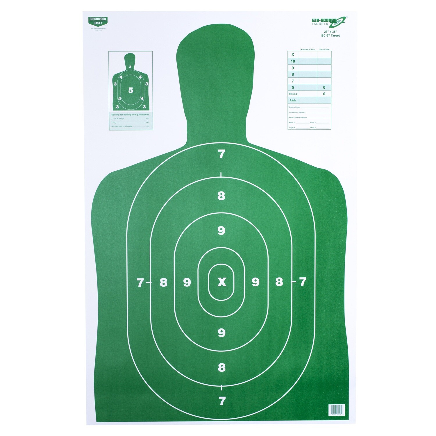 B/c Eze-scorer Bc27 Grn Tgt100-23x35