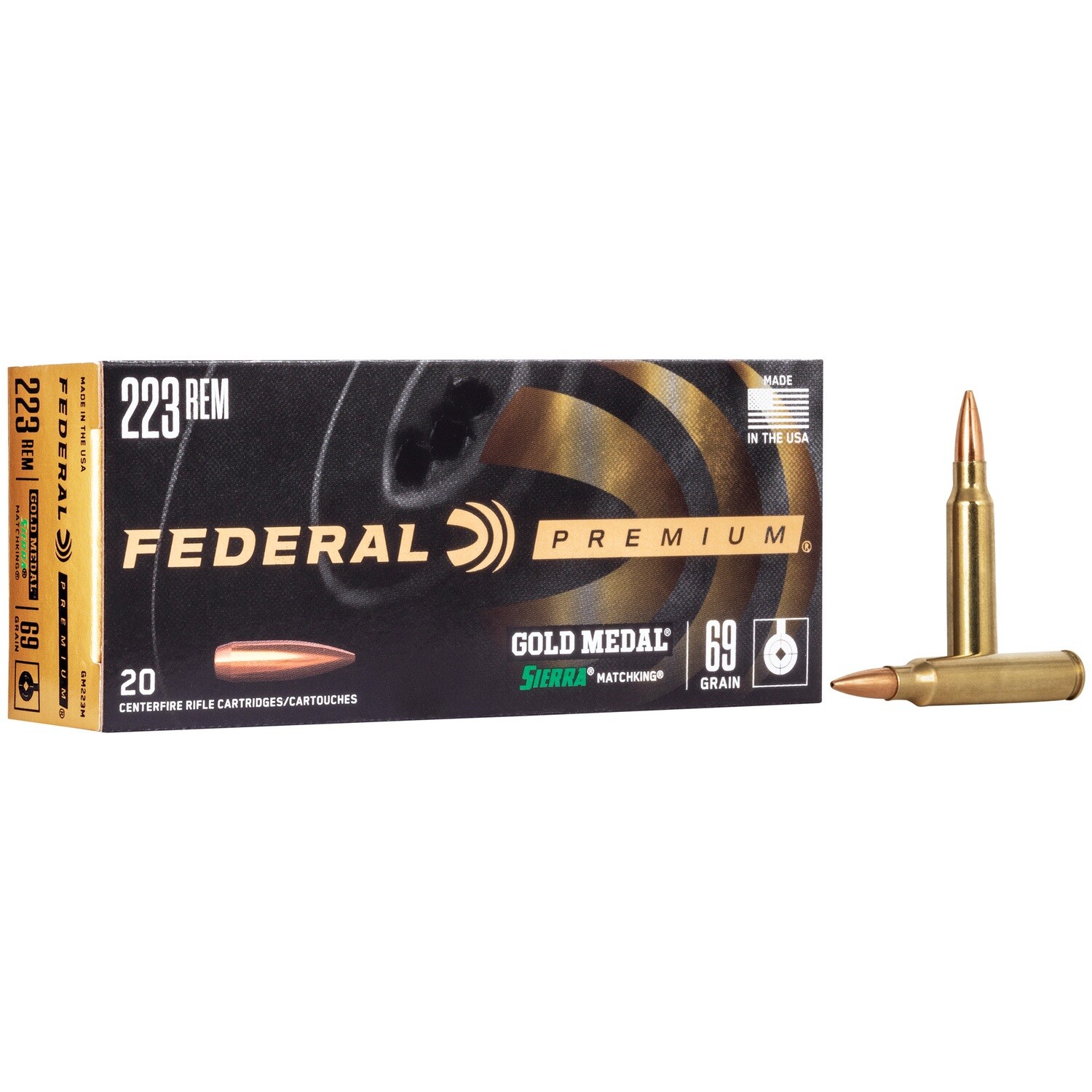 Fed Gold Mdl 223rem 69gr Bthp 20/200