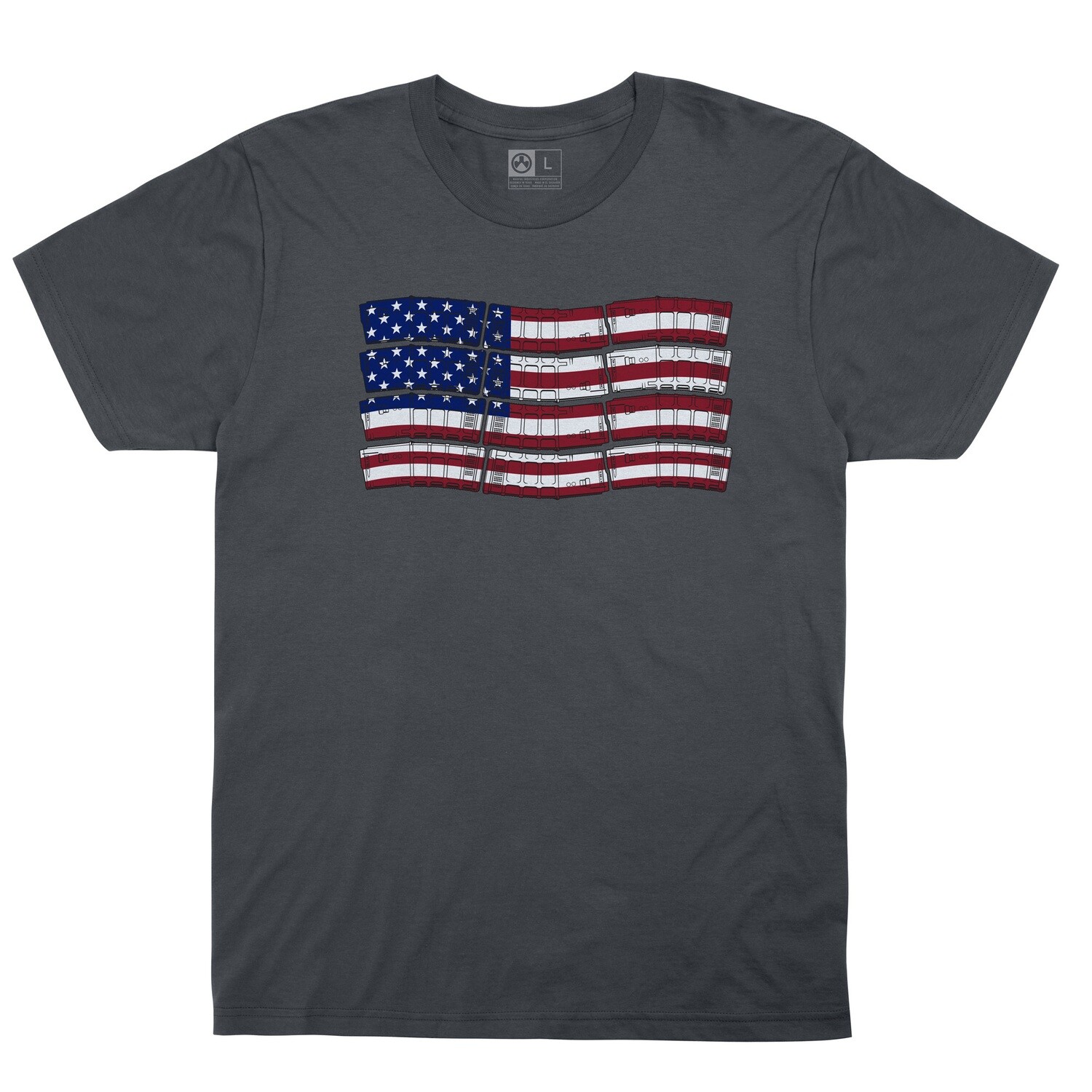 Magpul Pmag Flag Tshrt, Size: 2Xtra Large, Color: Charcoal