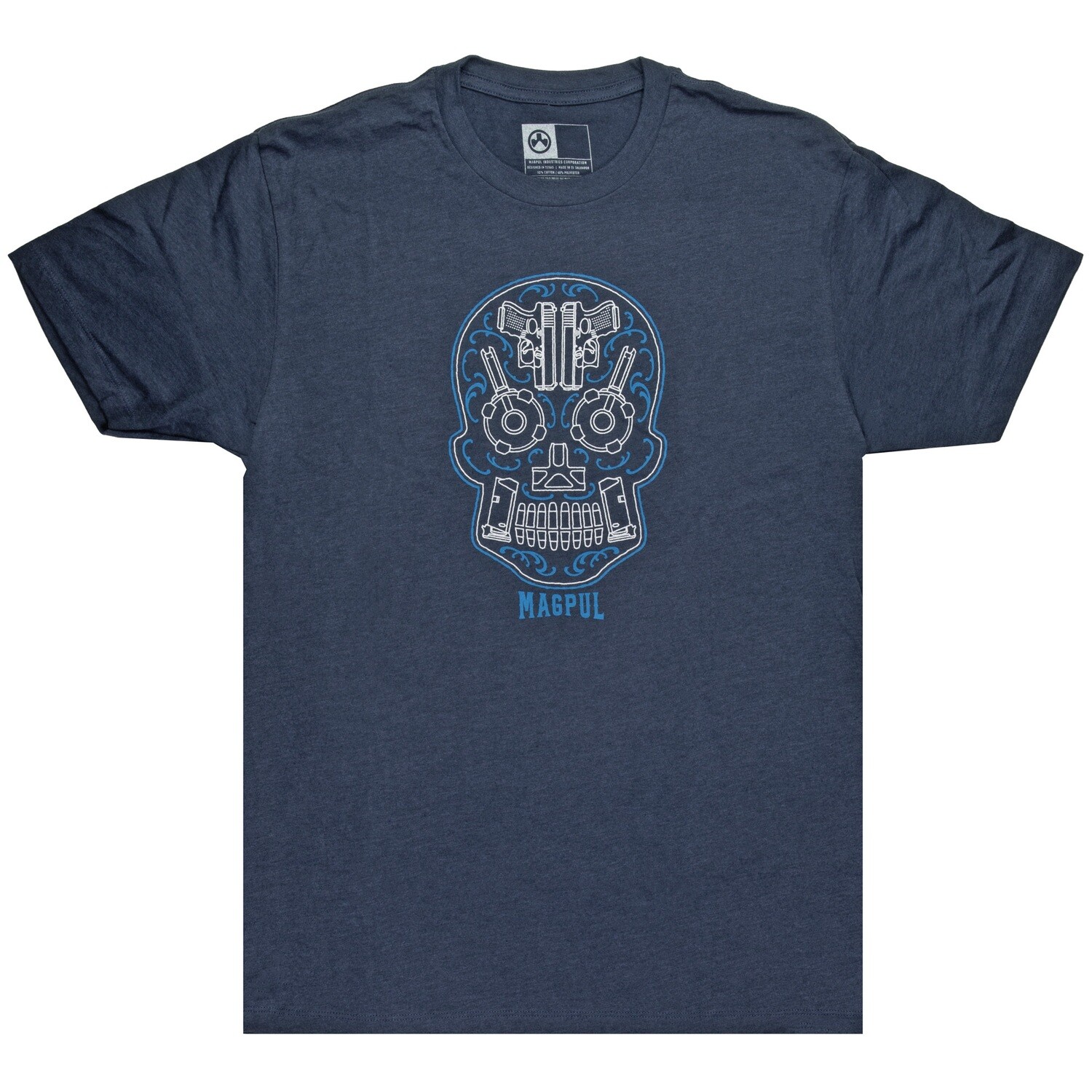 Magpul Sugar Skull Tshrt Navy, Size: 2XL