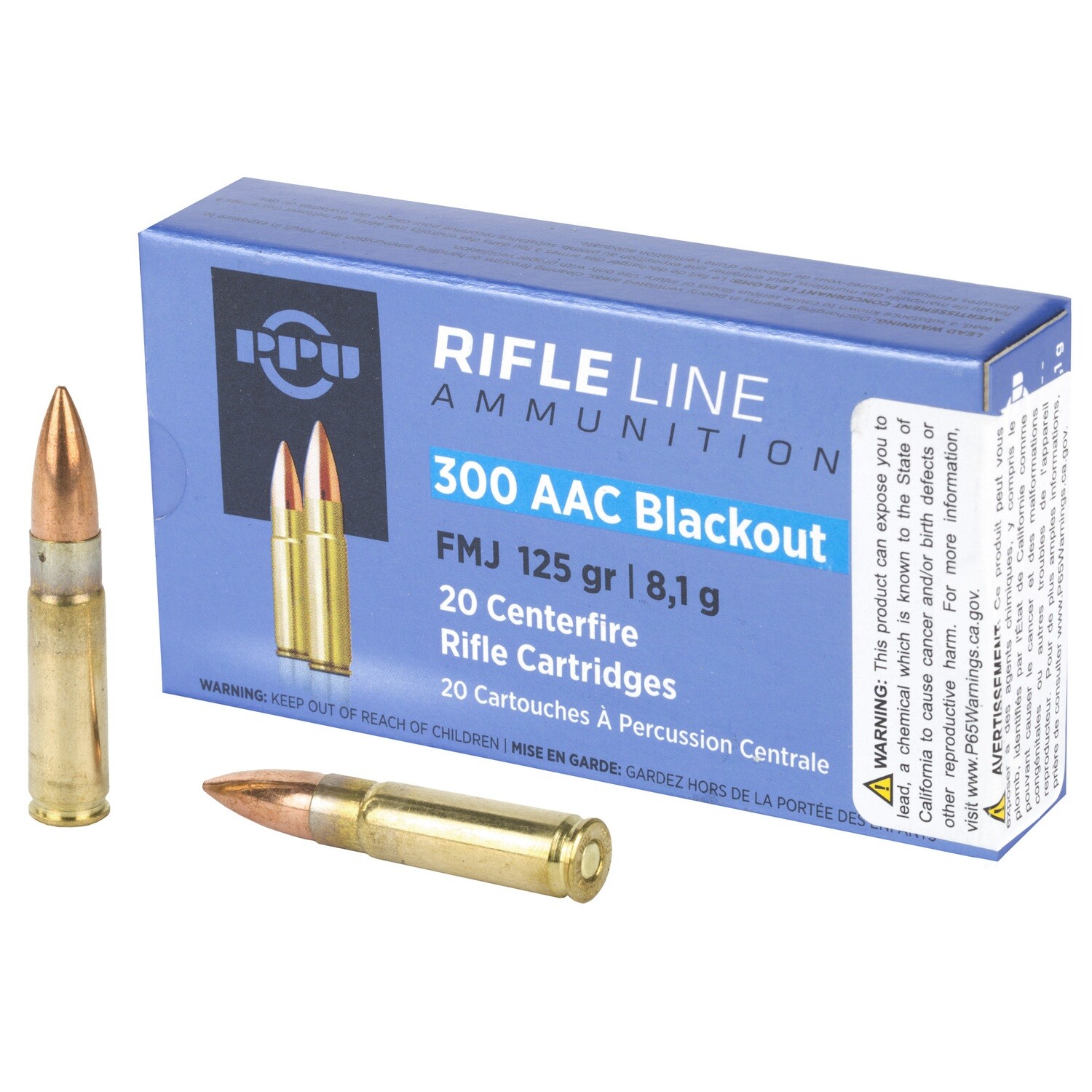 Ppu 300blk Fmj 125gr 20/1000