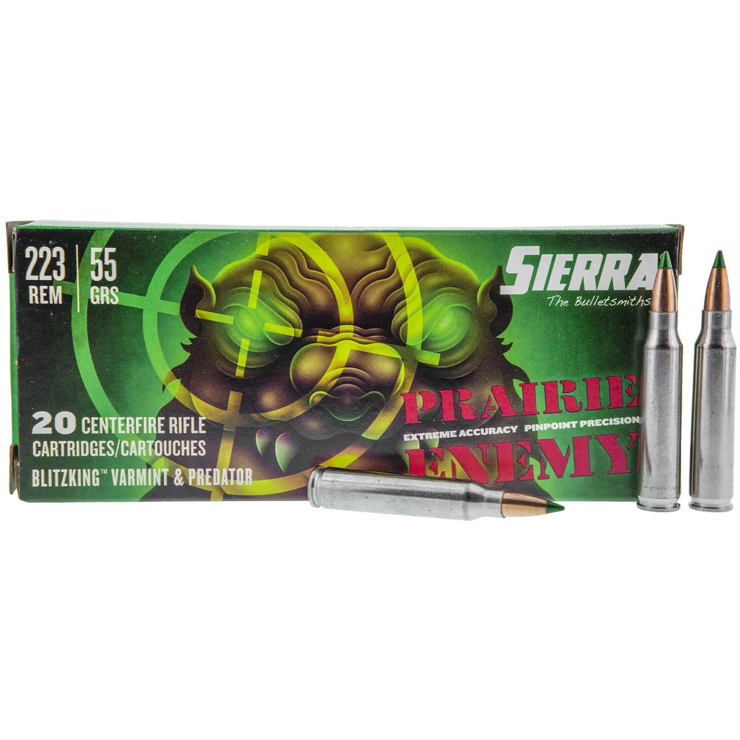 Sierra Prair Bltz 20/200, Bullet Weight: 55 grain, Caliber: 223 remington