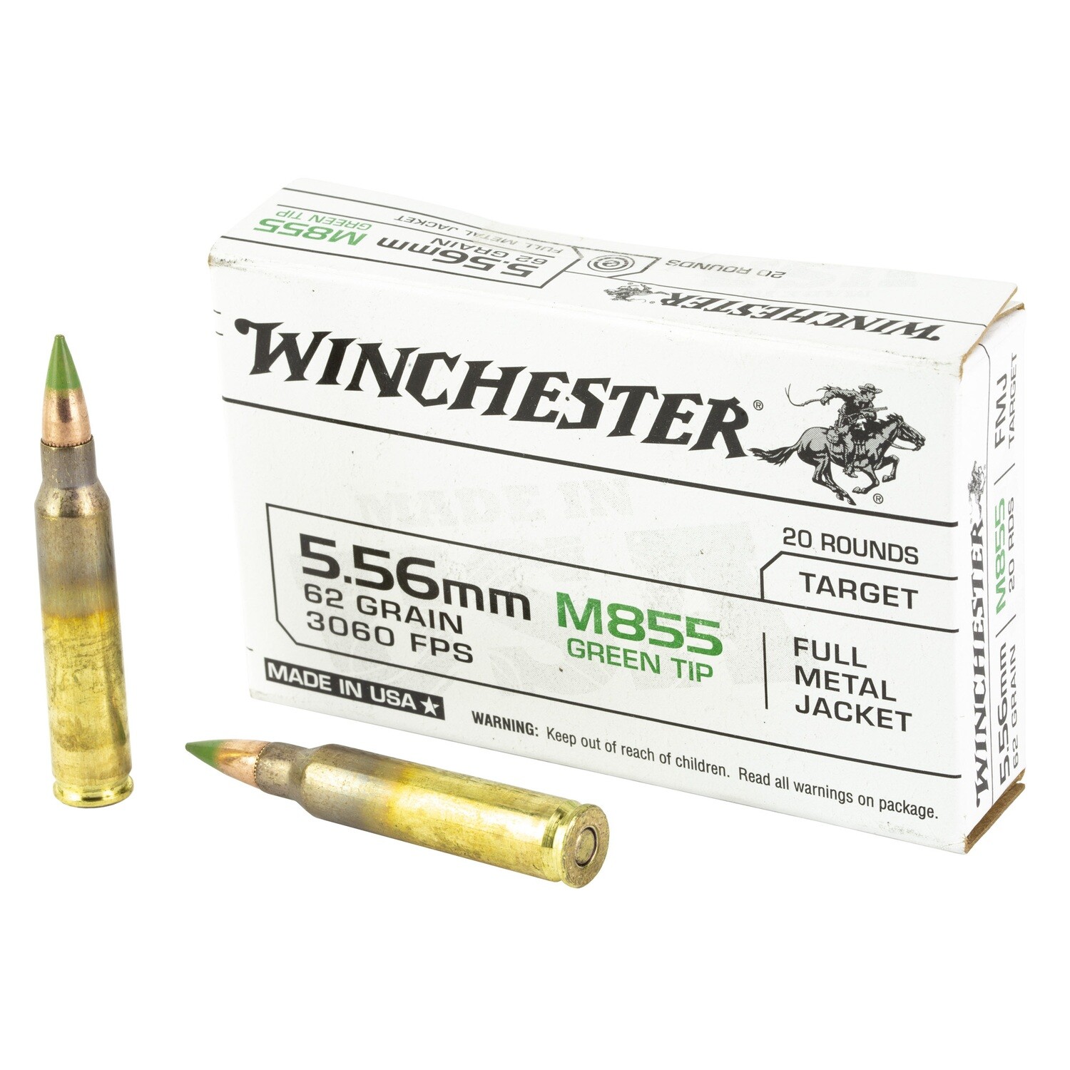 Win 556 M855 62gr Fmj Grntip 20/1000