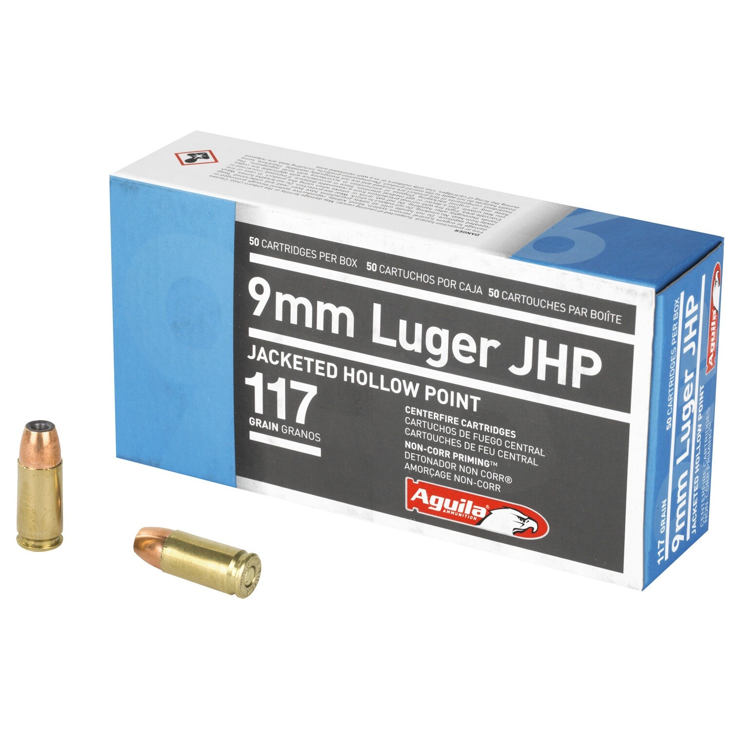 Aguila 9mm 117gr Jhp 50/500
