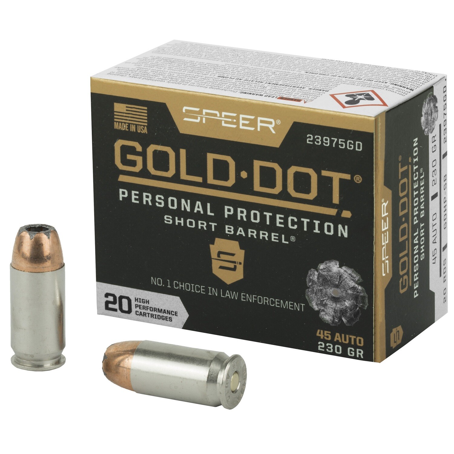 Spr Gold Dot 45acp 230g Hp Sb 20/200