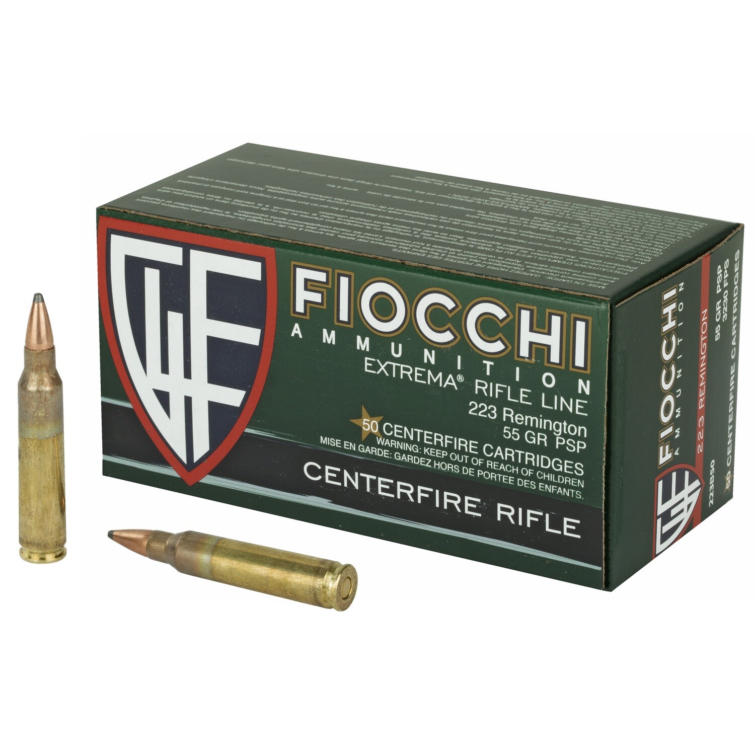 Fiocchi 223rem 55gr Psp 50/500