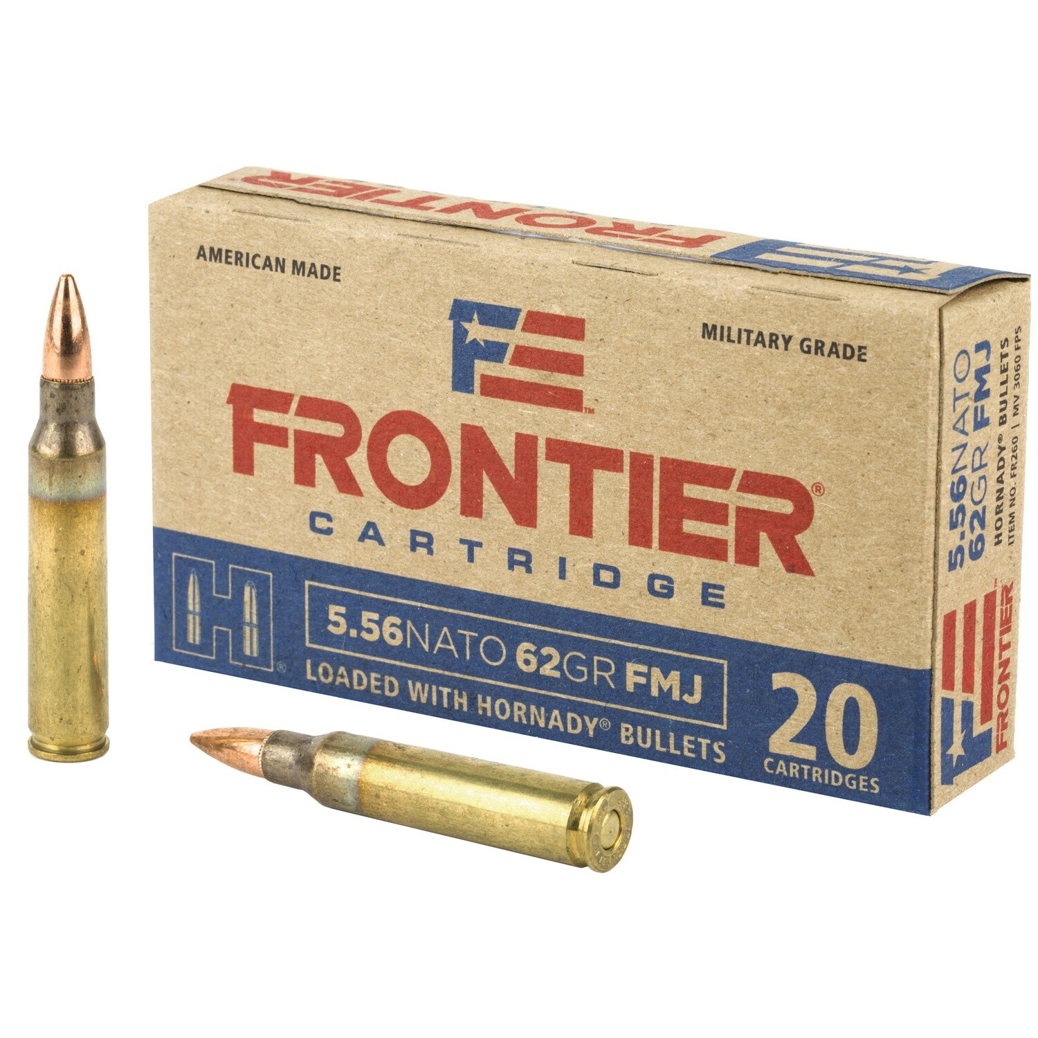 Frontier 556nato 62gr Fmj 20/500