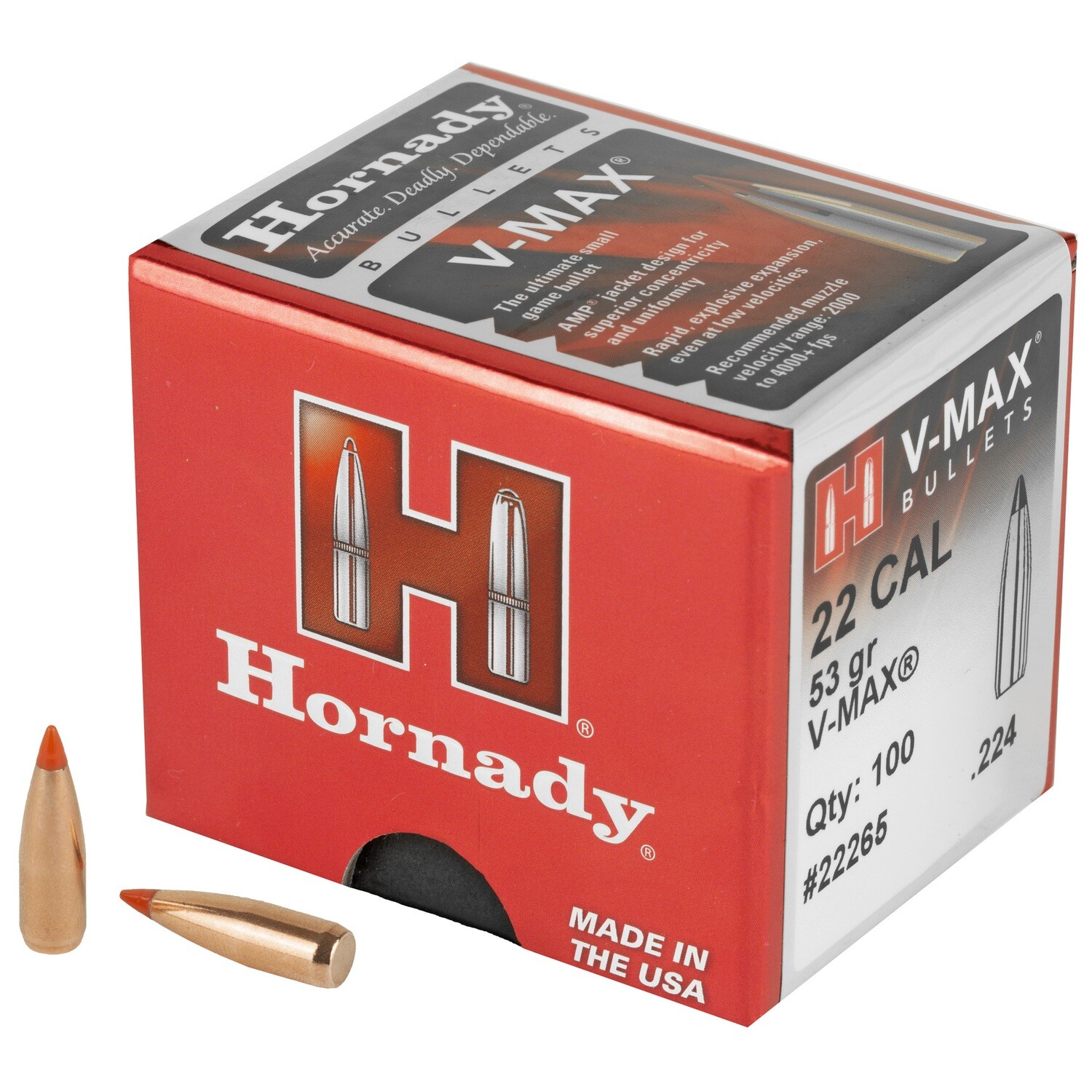 Hrndy V-max 22 Cal .224 53gr 100ct