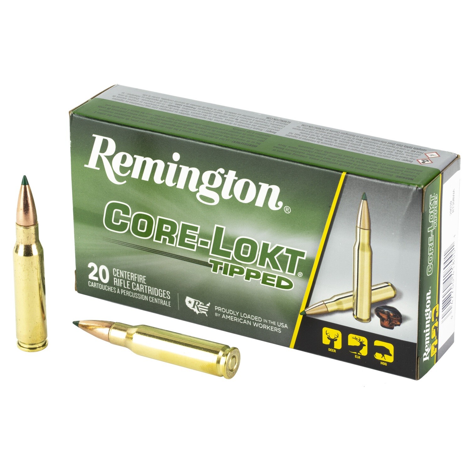 Rem 308 Win Clok Tipped 20/200, Bullet weight: 150 grain