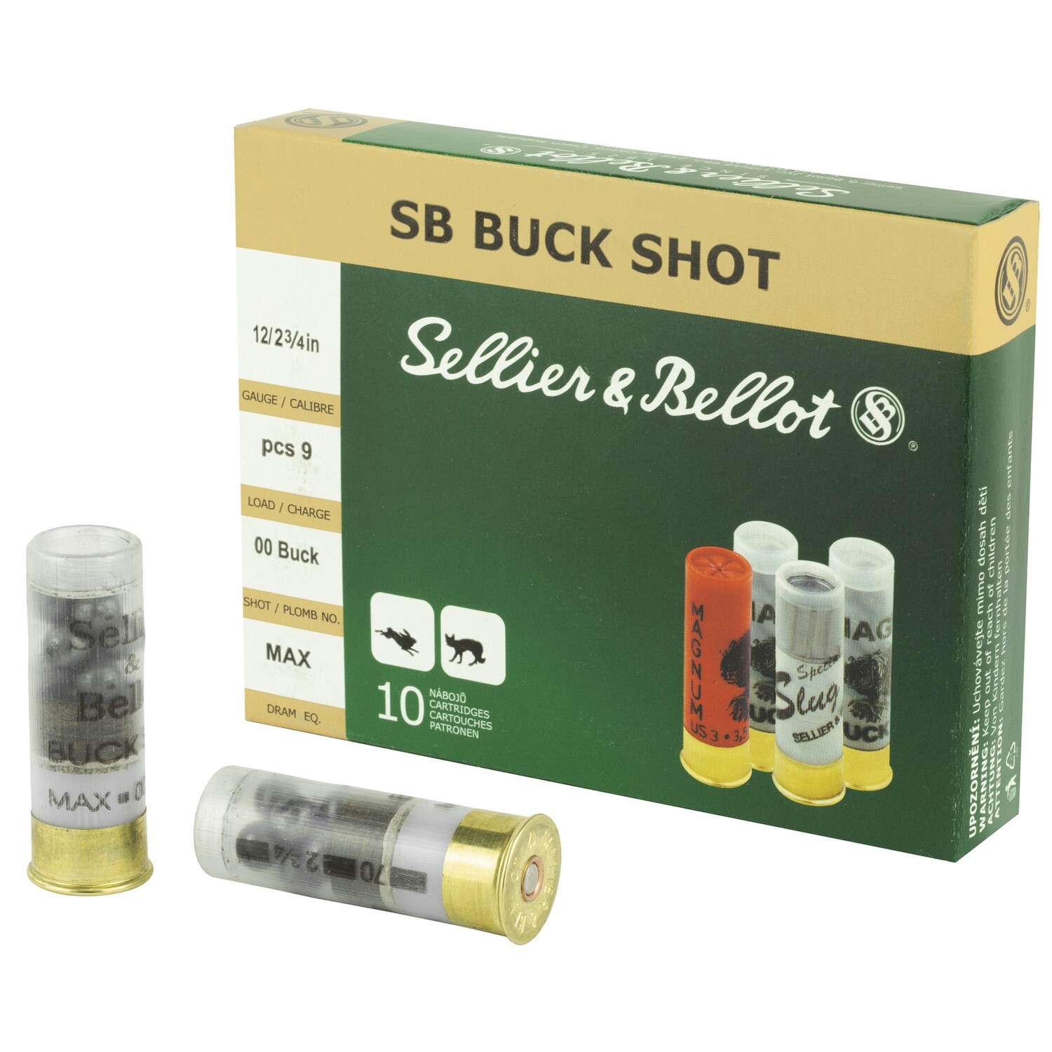 S&b 12ga 2.75 1.12oz 00 9pel 10/250