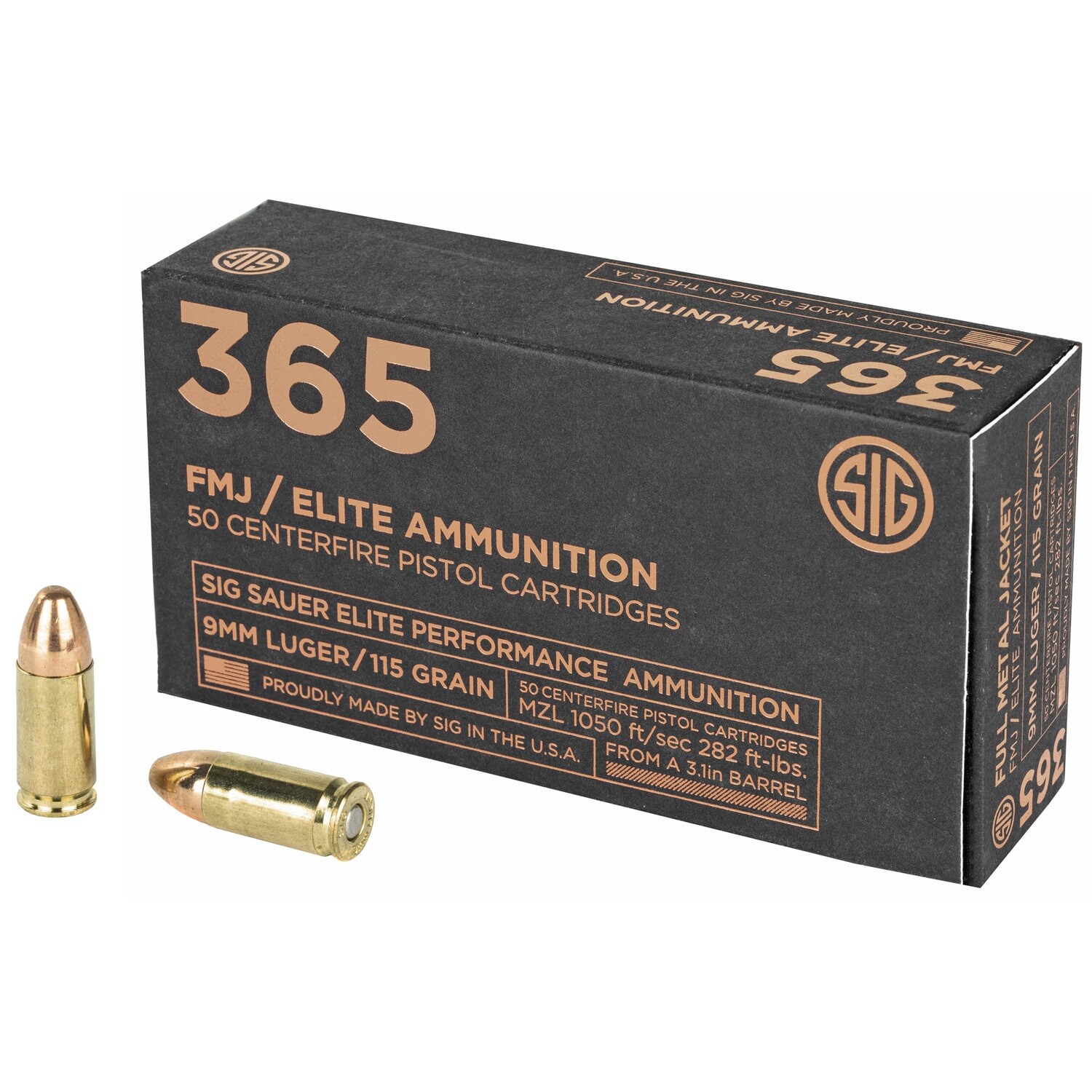 Sig Ammo 9mm 115gr Fmj 50/1000