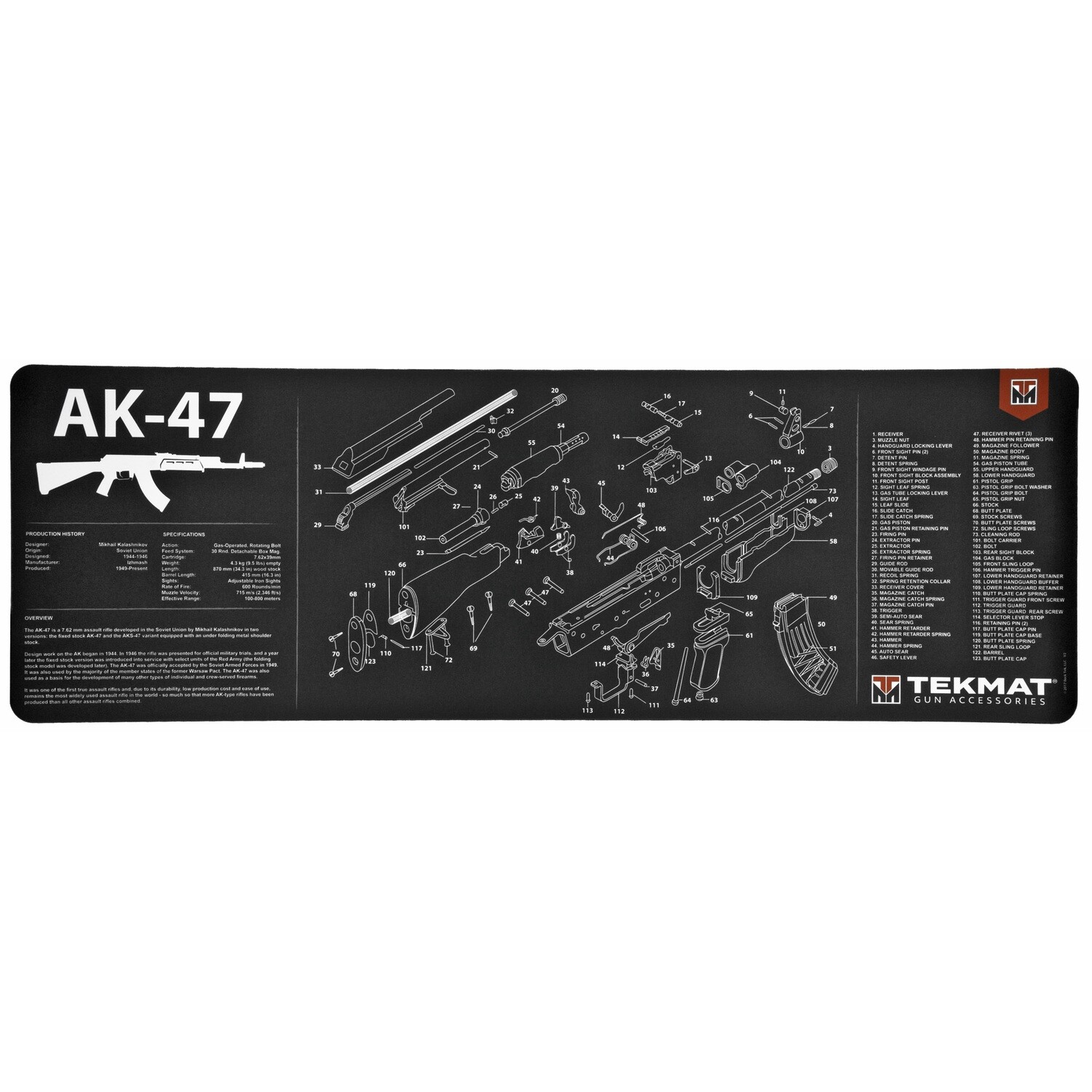 Tekmat Rifle Mat Ak47, Color: Black