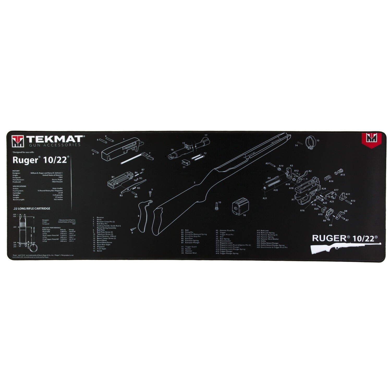 Tekmat Ultra Rifle Mat Ruger 10/22