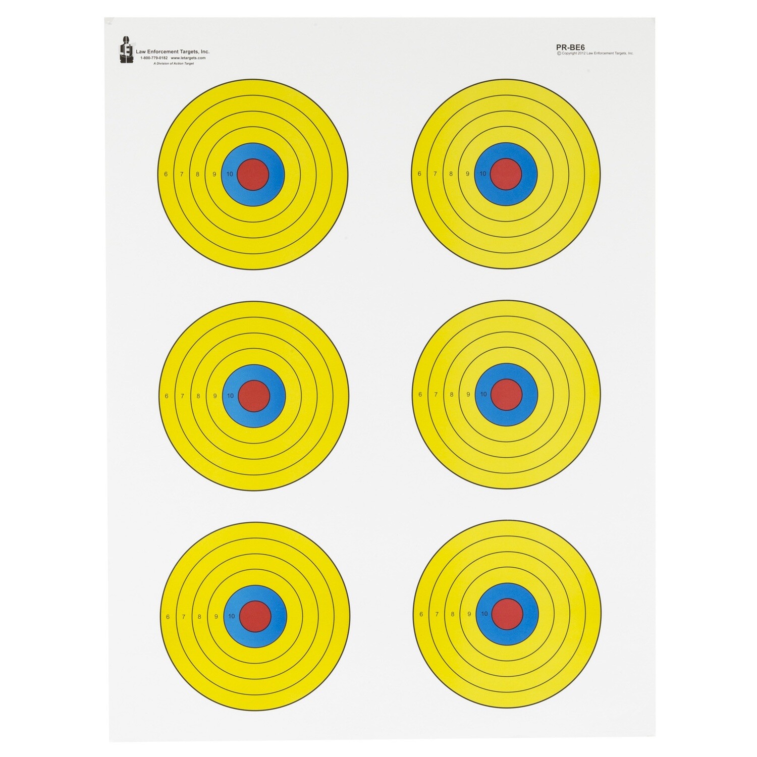 Action Tgt Bright 6 Bullseye 100pk