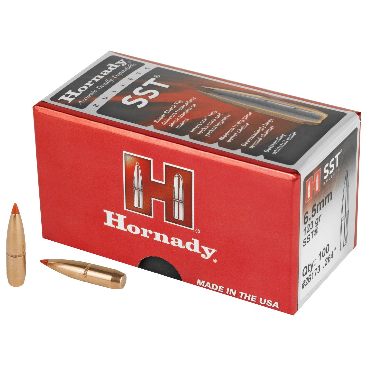 Hrndy Sst 6.5mm .264 123gr 100ct