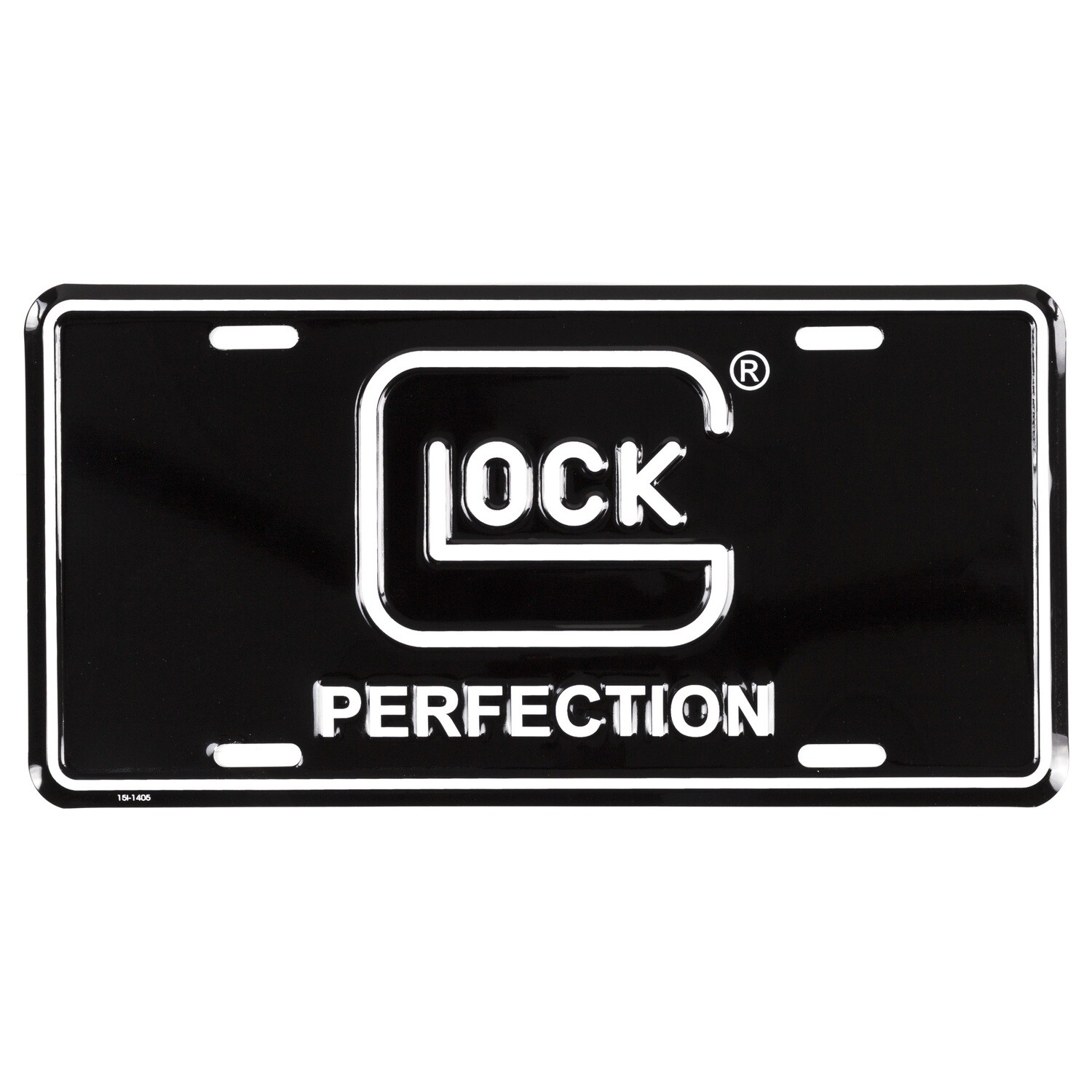 Glock Oem Perf License Plate Blk/wht