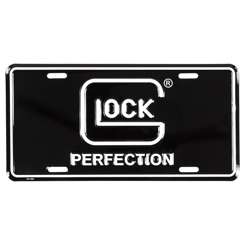 Glock Oem Perf License Plate Blk/wht Glock Oem Perf License Plate Blk/wht