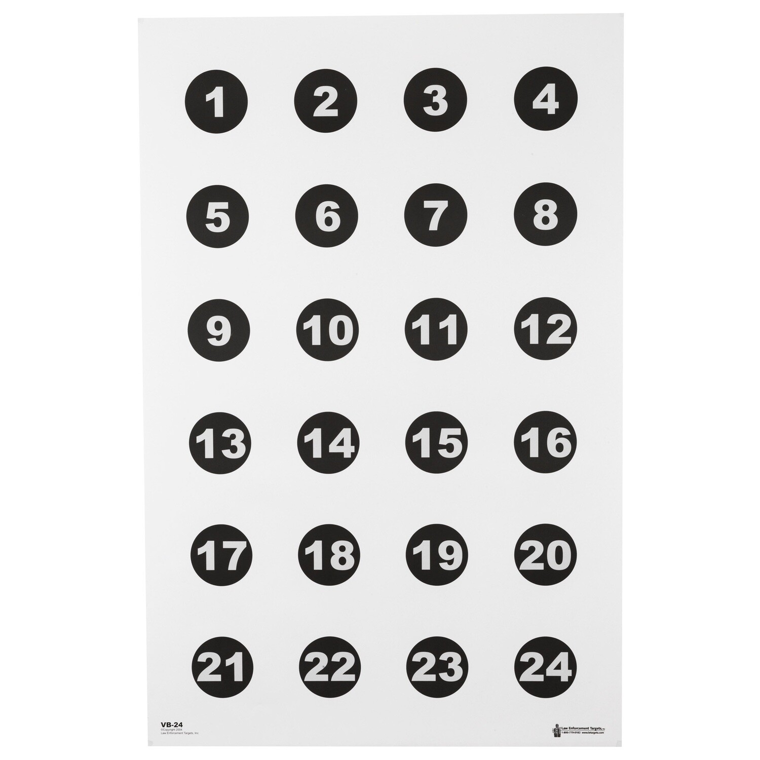 Action Tgt 24 3" Nmbr Circles 100pk