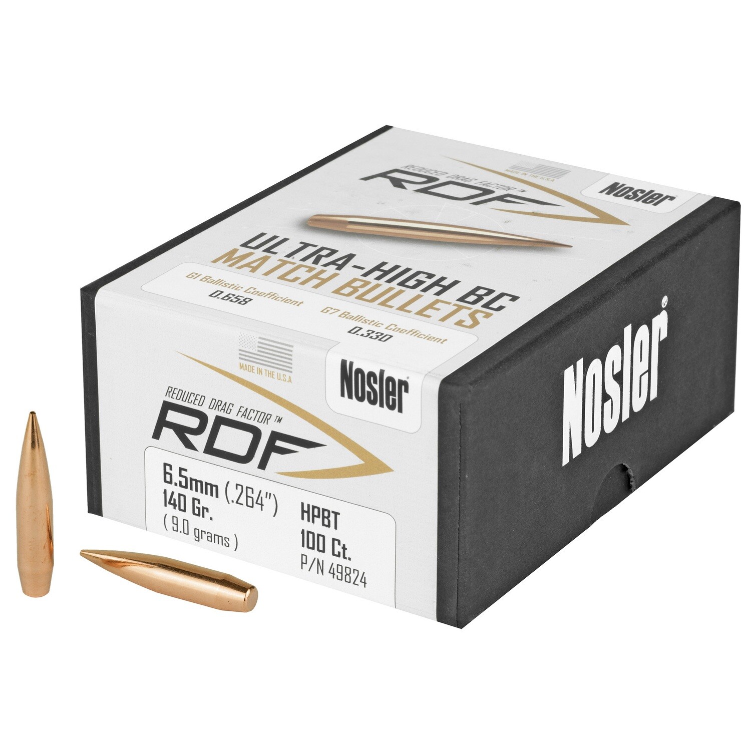 Nosler Rdf 6.5mm 140 Hpbt 100ct