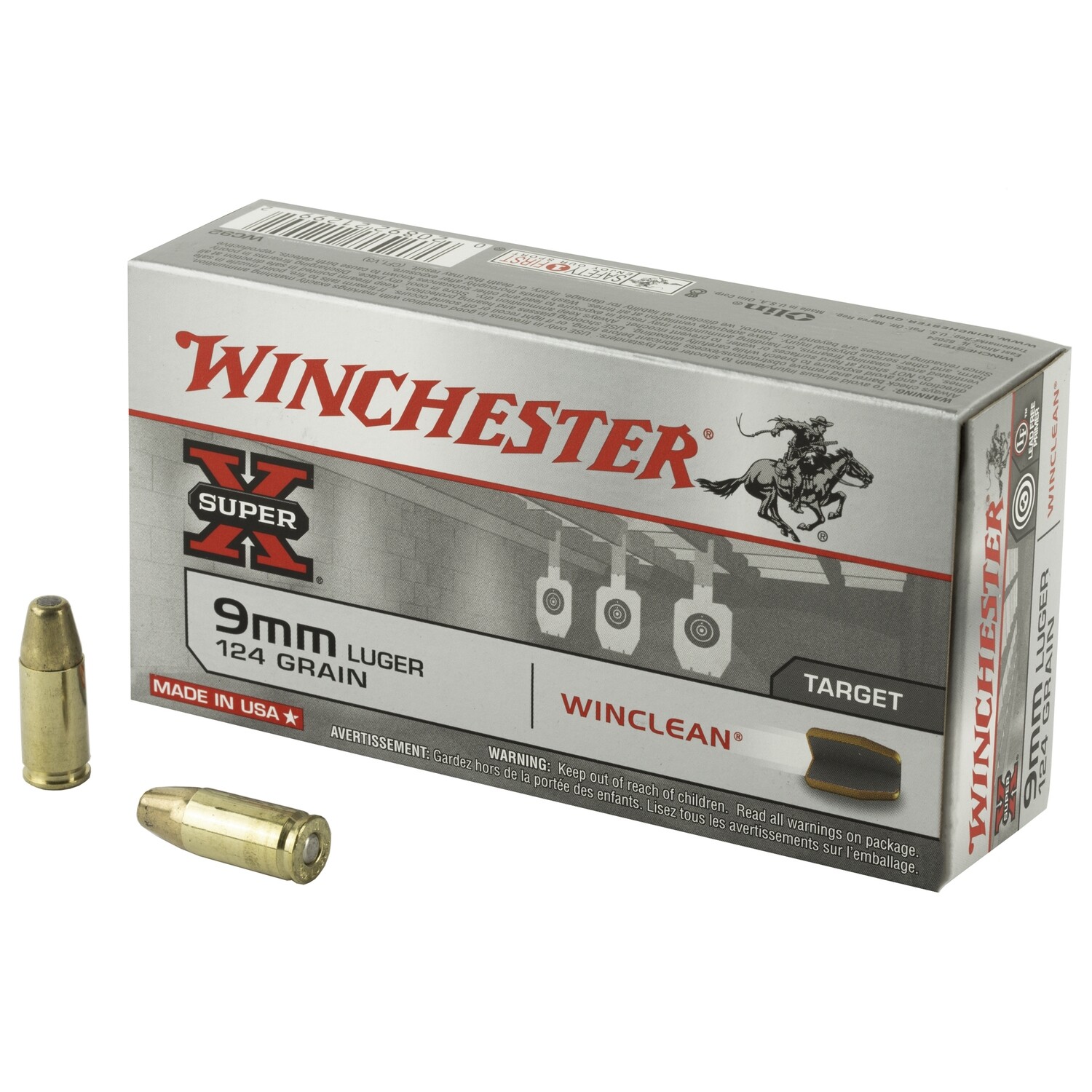 Win Sprx Winclean 9mm 124gr 50/500