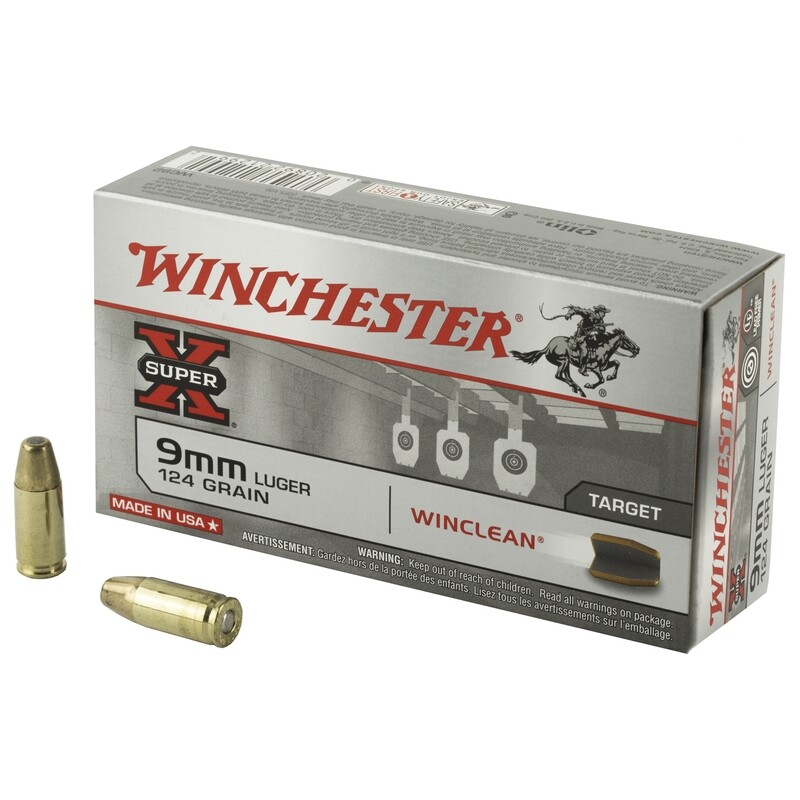 Win Sprx Winclean 9mm 124gr 50/500 Win Sprx Winclean 9mm 124gr 50/500