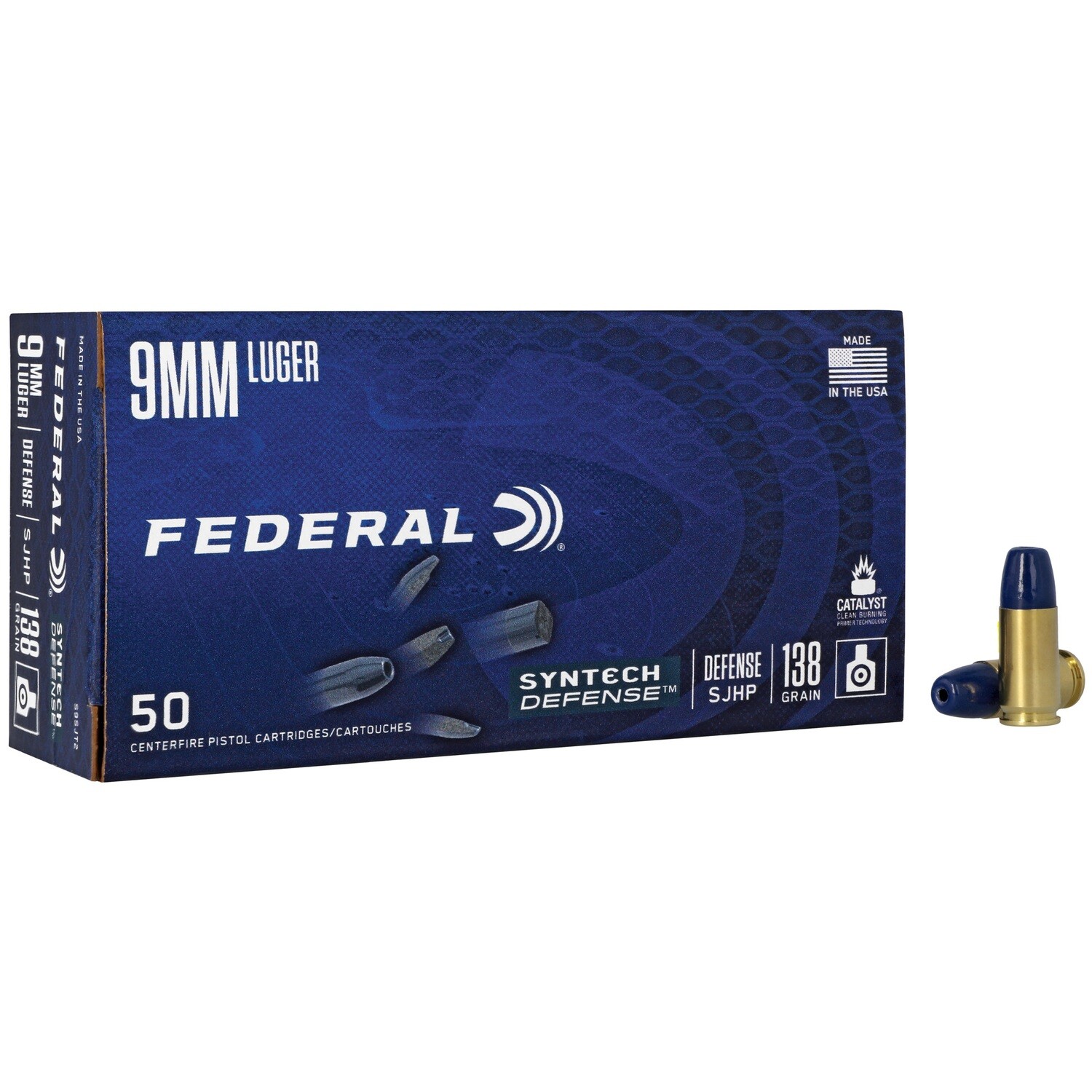 Fed Syn Def Sjhp 50/500, Bullet weight: 138 grain, Caliber: 9mm