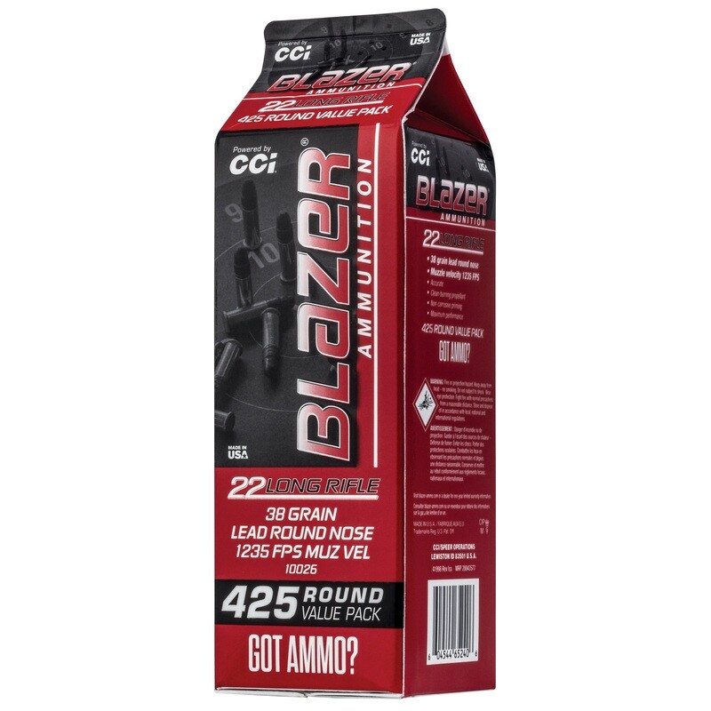 Cci 22lr 38gr Lrn Pour Pack 425/3400 Cci 22lr 38gr Lrn Pour Pack 425/3400