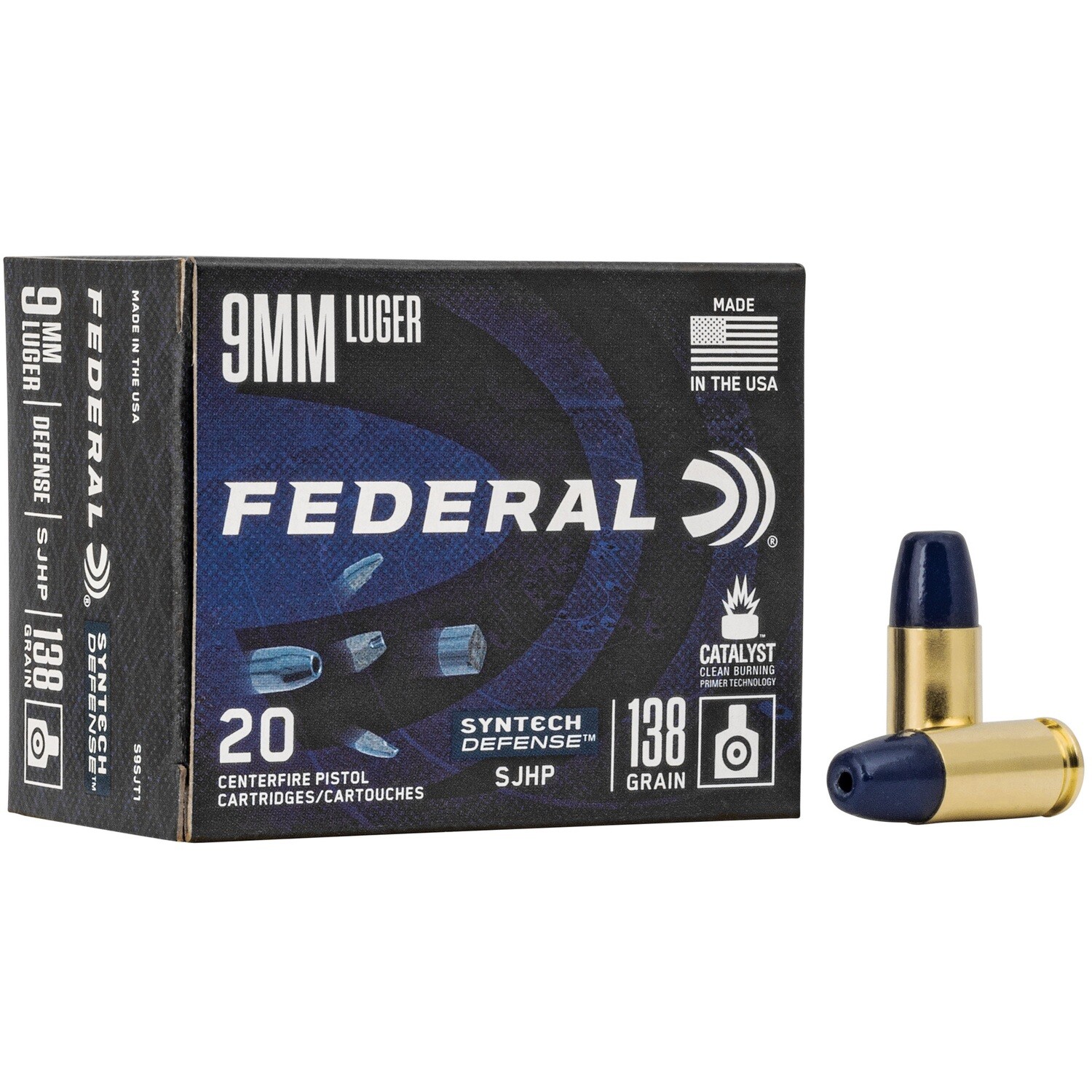 Fed Syn Def Sjhp 20/200, Bullet weight: 138 grain, Caliber: 9mm