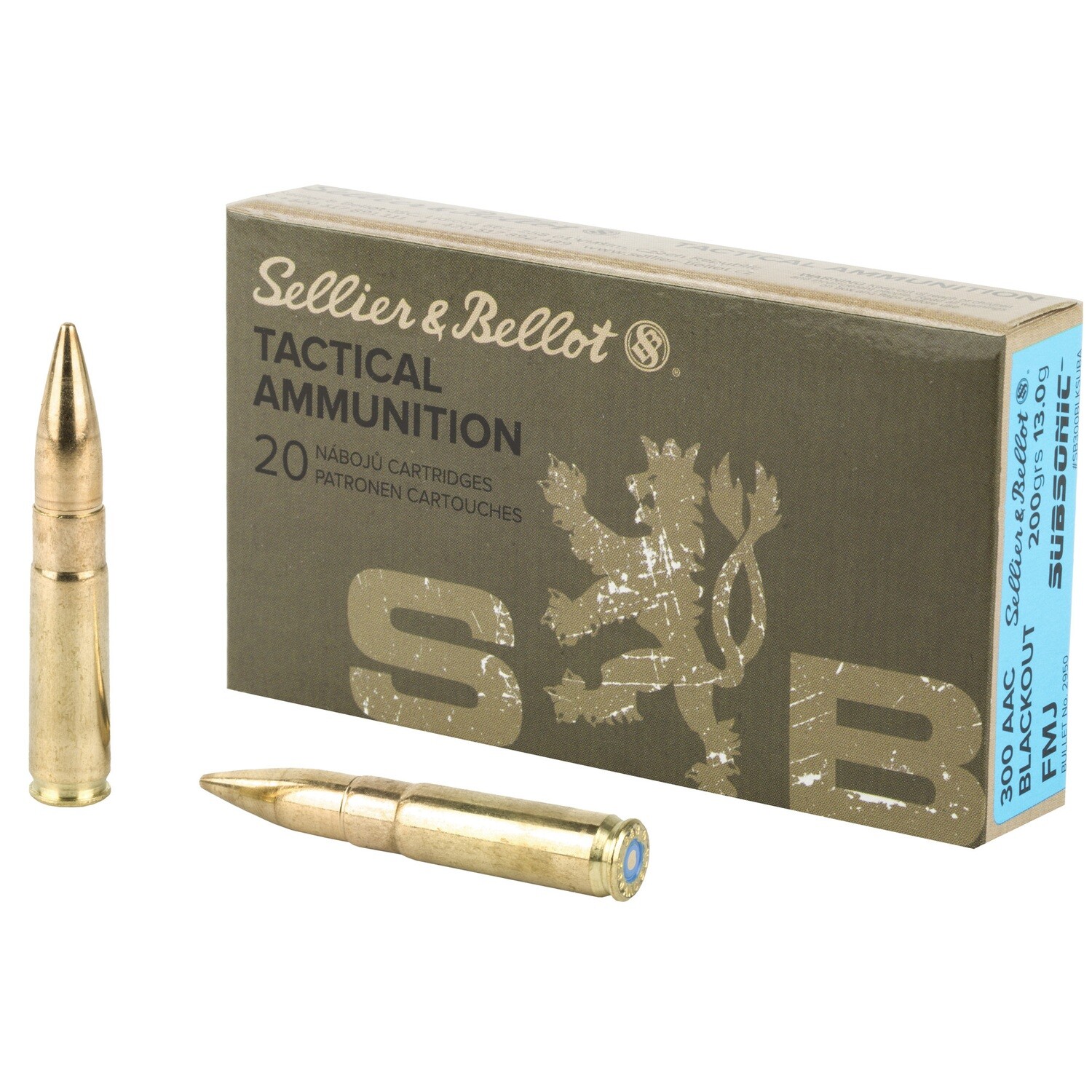 S&b 300blk 200gr Fmj Subsonic20/1000
