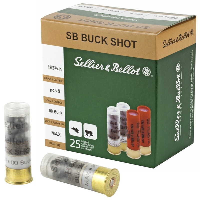 S&b 12ga 2.75 1.12oz 00 9pel 25/250 S&b 12ga 2.75 1.12oz 00 9pel 25/250