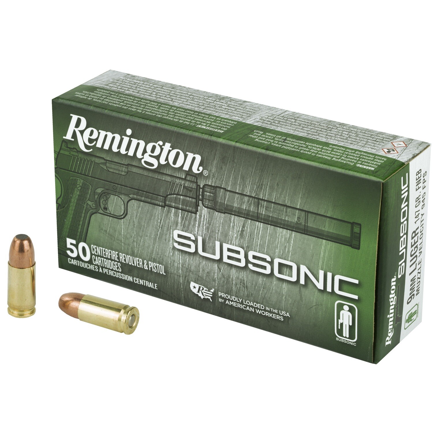 Rem Subsonic 9mm 147gr 50/500
