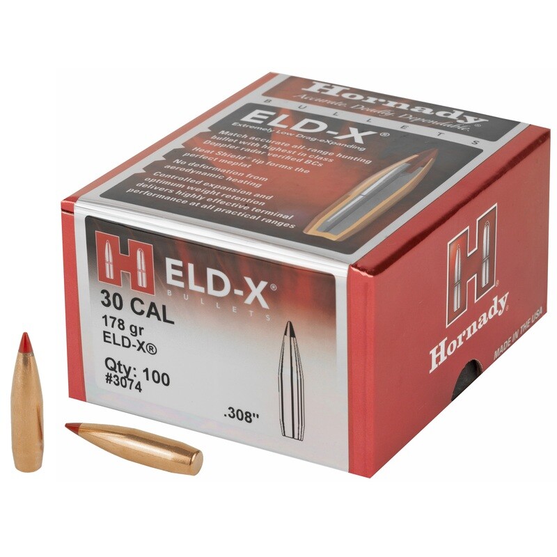 Hrndy Eld-x 30cal .308 178gr 100ct Hrndy Eld-x 30cal .308 178gr 100ct