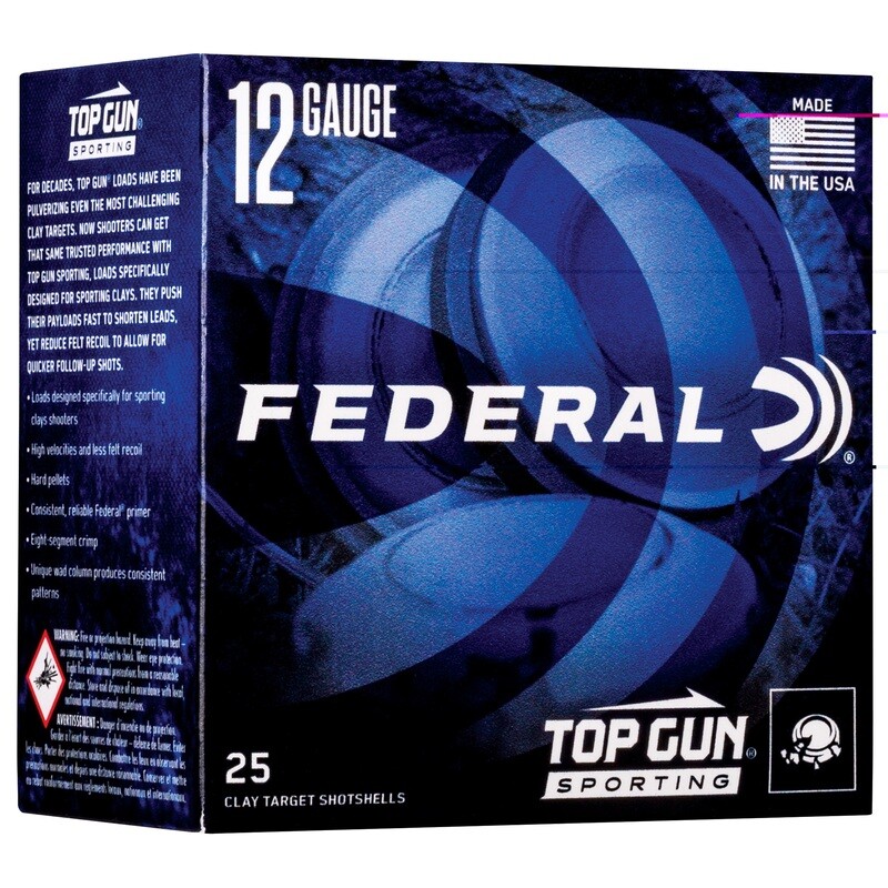 Fed Top Gun 12ga 2.75 Fed Top Gun 12ga 2.75" #7.5 1 Oz 25/