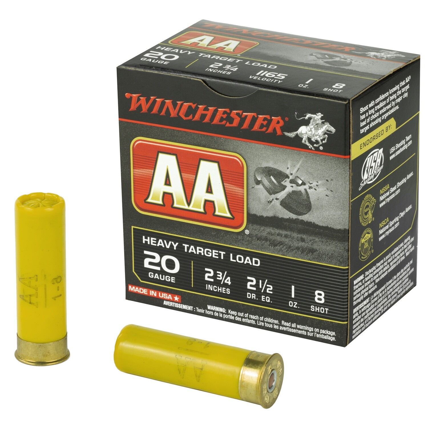 Win Aa Hvy Trgt 20ga 2.75" #8 25/250