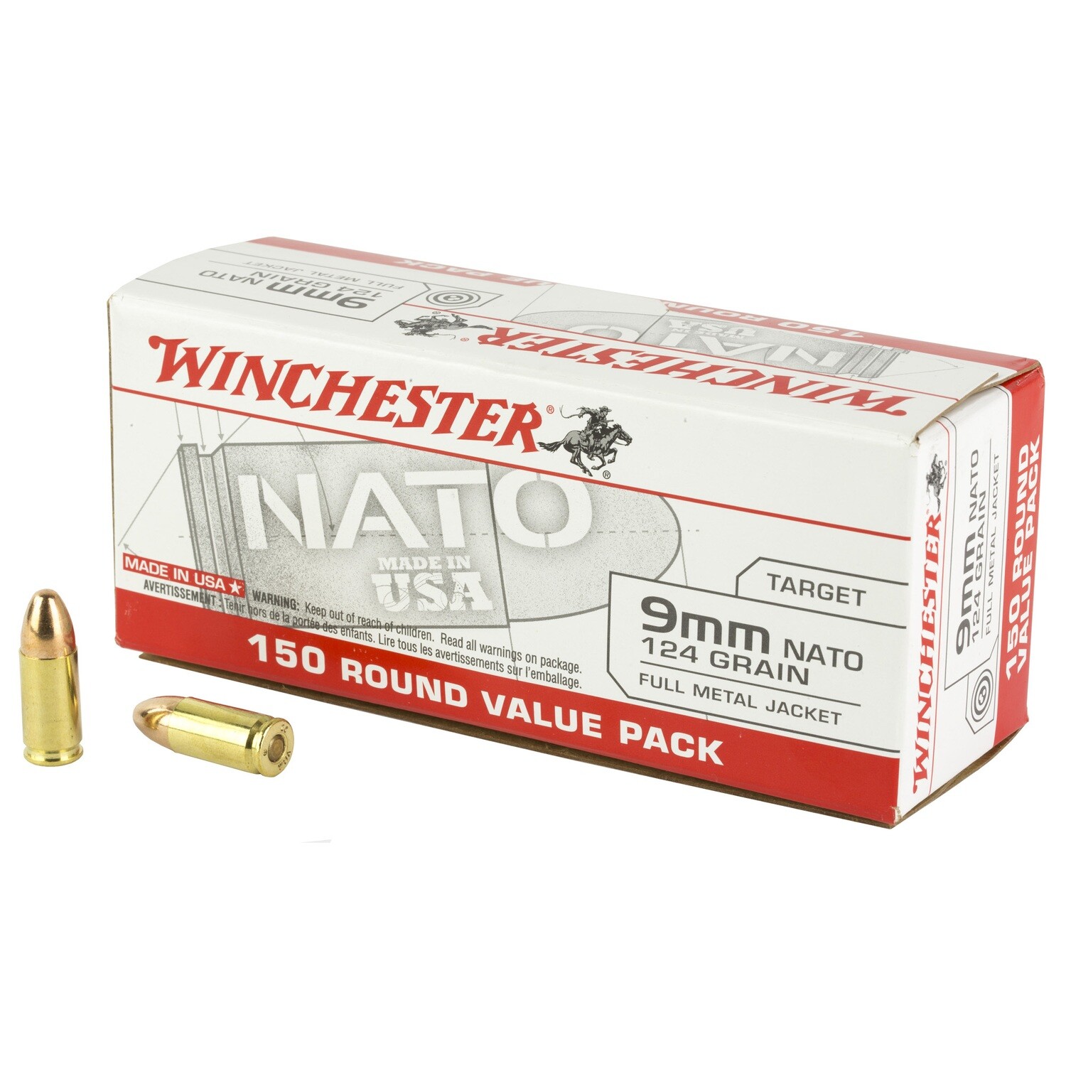 Win Usa 9mm Nato 124gr Fmj 150/750
