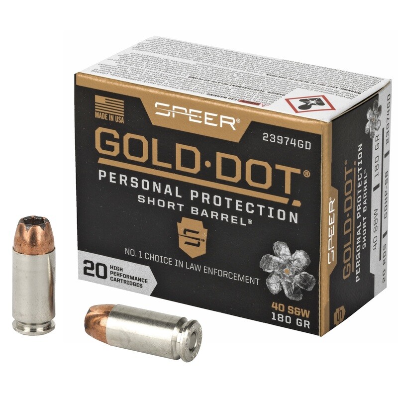 Spr Gold Dot 40sw 180gr Hp Sb 20/200 Spr Gold Dot 40sw 180gr Hp Sb 20/200