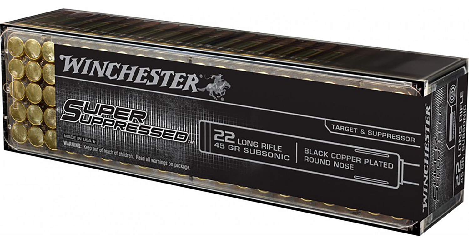 Winchester Ammo Super Suppressed, Win Sup22lrhp   22lr Sup Supressed          100/20