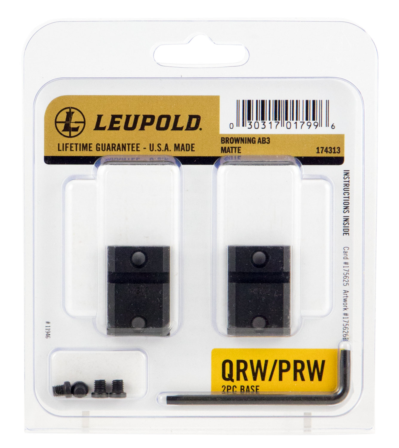 Leupold Qr Weaver, Leu 174313 Qrw 2-base Brn Ab3 Mt